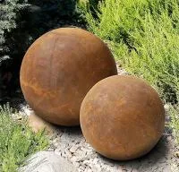 Шары сталь кортен 2 штуки декор (518937) ∅ 1,35 - 0,85 м. Ржев 
