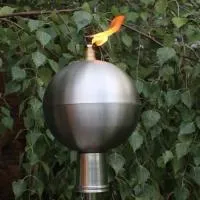 Серебряный шар (197439) производство тики факел садовые факелы ø 120 мм. универсальная  в Ржеве