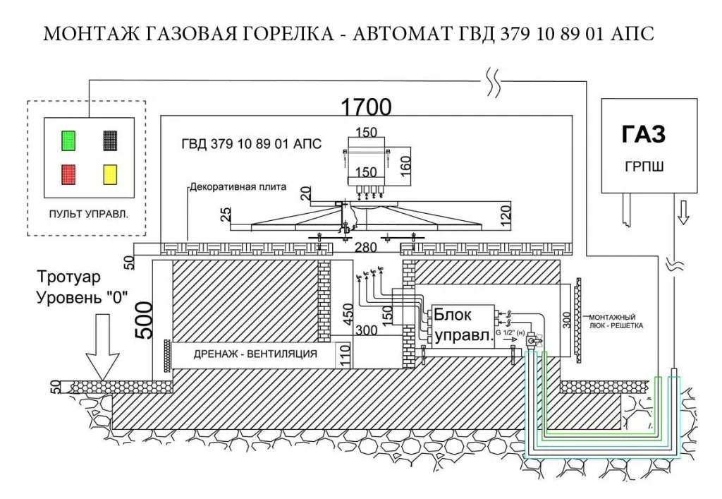 Монтаж газовой горелки с автоматикой для вечного огня в Ржеве 